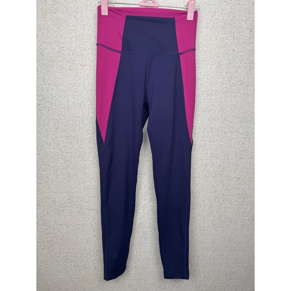 Wilo The Label Color Block High-Waisted Leggings — Size S — Fuschia/Purple